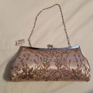 Satin and sequin party dress purse